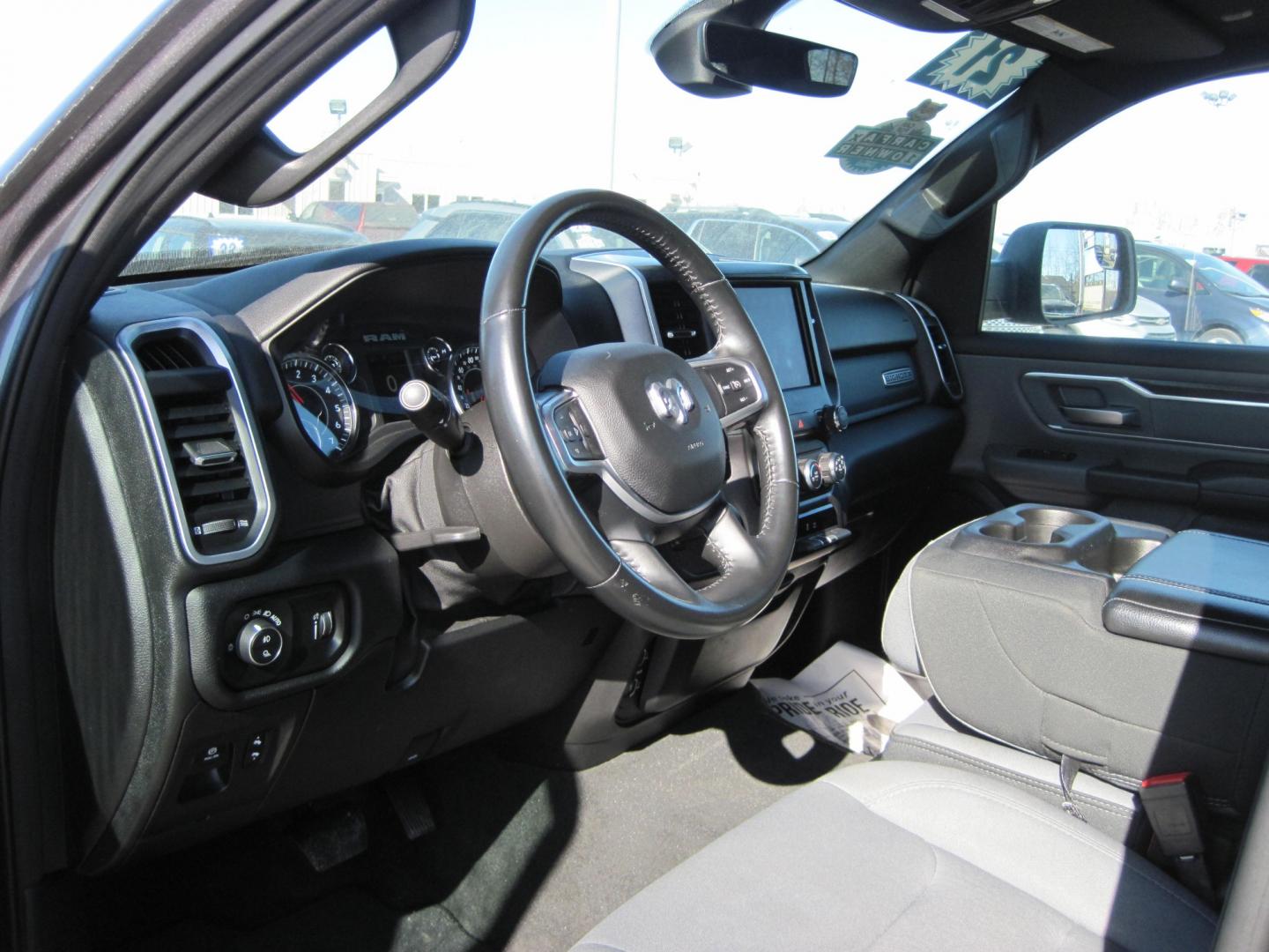 2021 gray /gray RAM 1500 Big Horn Crew Cab 4WD (1C6SRFFT3MN) with an 5.7L V8 engine, 8A transmission, located at 9530 Old Seward Highway, Anchorage, AK, 99515, (907) 349-3343, 61.134140, -149.865570 - Photo#8